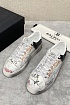 Белые кожаные кроссовки Balmain B-Court Graffiti