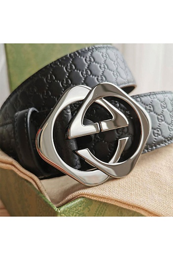Кожаный ремень Gucci (ширина 4 см, длина 105 / 110)   