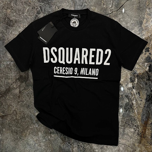 Мужская чёрная футболка Dsquared2 Ceresio 9   