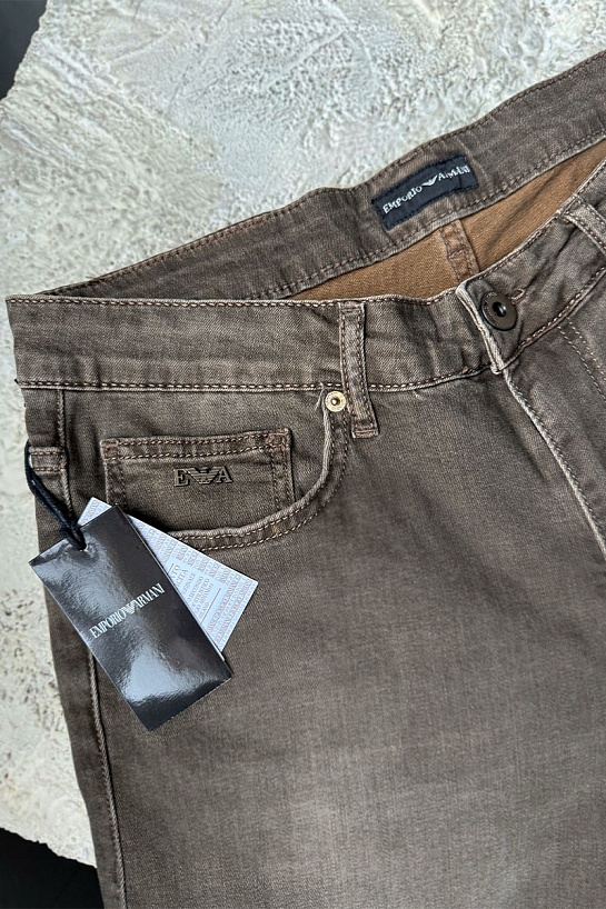 Мужские джинсы Emporio Armani slim fit - Brown
