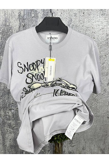 Мужская футболка Iceberg "Snoopy" - Grey   