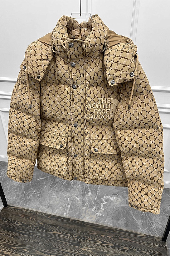 Мужская бежевая куртка Collaboration Gucci x The North Face