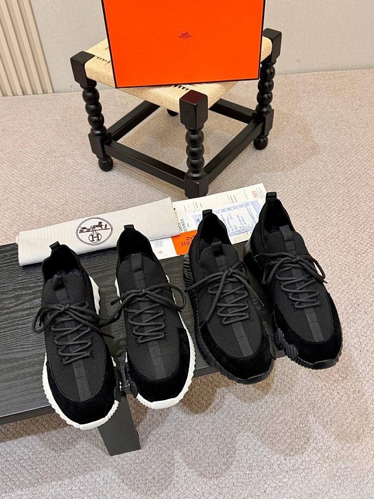Текстильные кроссовки Hermes lift slip-on