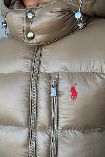 Куртка бежевого цвета Polo Ralph Lauren pony-embroidered   