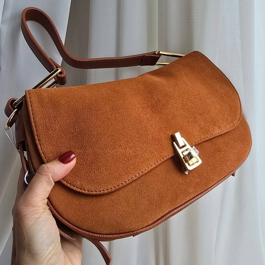 Замшевая сумка Coccinelle Suede Bim 28x18 см