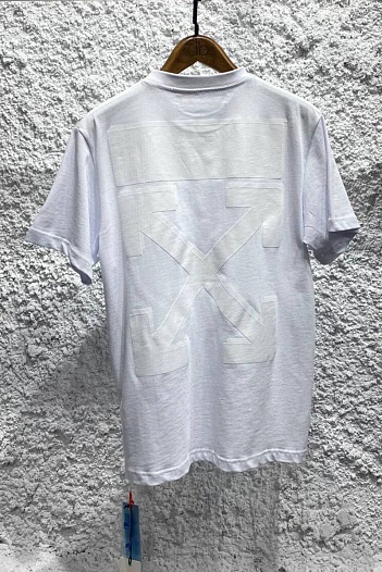 Белая оверсайз футболка Off-White Arrows-motif   