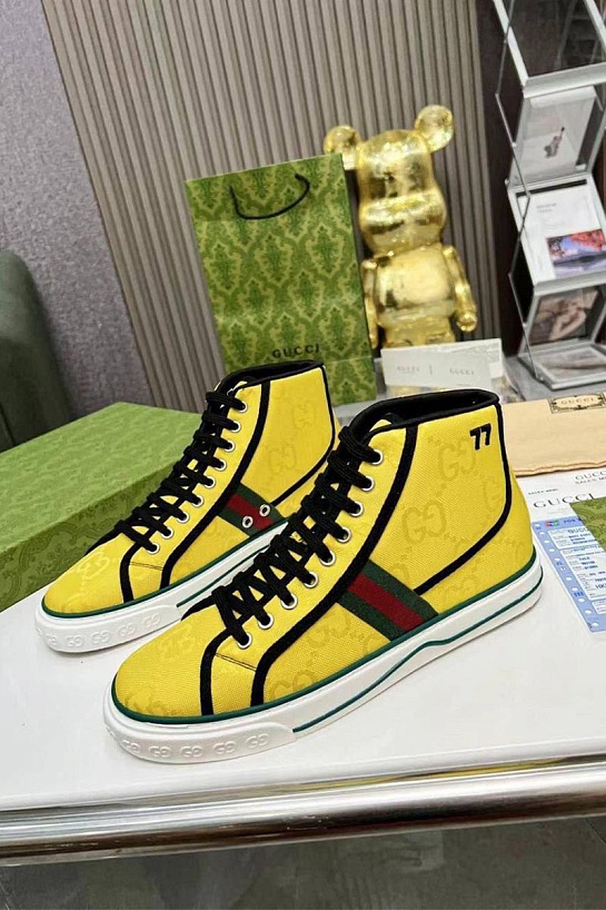 Мужские кроссовки Gucci Tennis 1977 high-top - Yellow