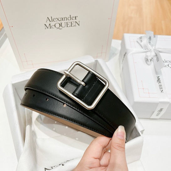 Кожаный ремень Alexander McQueen Premium (ширина 3.5 см)