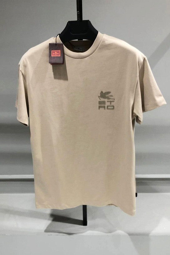 Футболка бежевого цвета Etro Pegasus