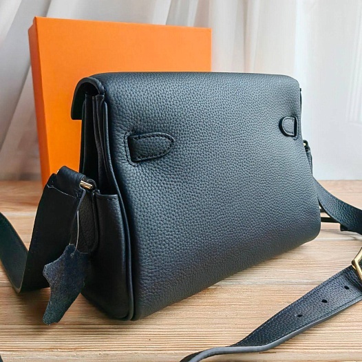 Женская сумка Hermes Kelley 25x18 см - Black   