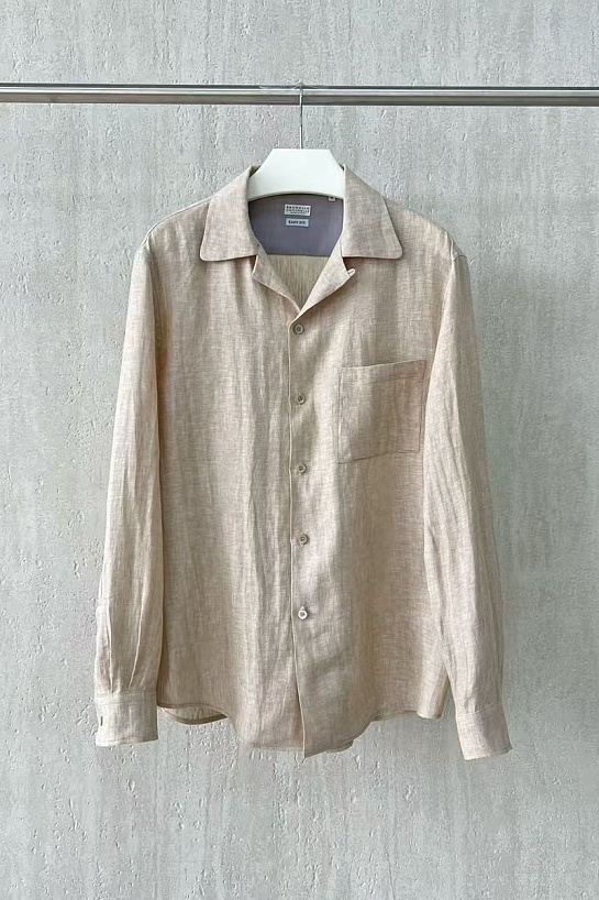 Льняная рубашка Brunello Cucinelli Premium - Beige