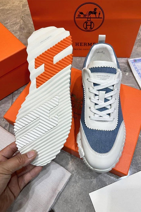 Мужские кроссовки Hermes Bouncing - White / Blue