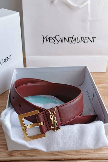 Кожаный ремень YSL 5 расцветок (ширина 3 см, длина 80 / 85 см)   