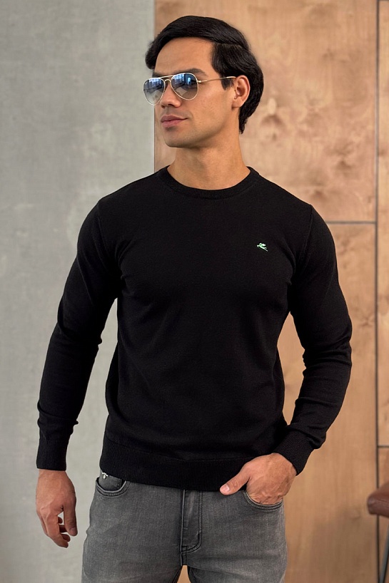 Мужская чёрная кофта Etro logo-embroidered