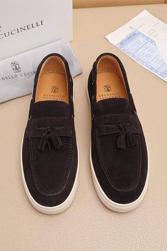 Мужские замшевые лоферы Brunello Cucinelli