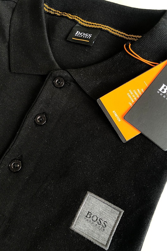 Мужское чёрное поло Hugo Boss