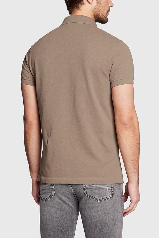 Мужское бежевое поло Tommy Hilfiger