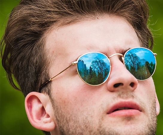 Солнцезащитные очки Ray-Ban Round Metal - Blue Mirrored