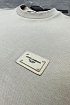 Бежевый оверсайз свитшот Dolce & Gabbana logo-plaque