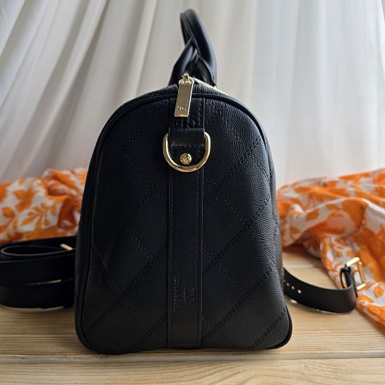 Кожаная дорожная сумка Chanel Boston 45x21 см