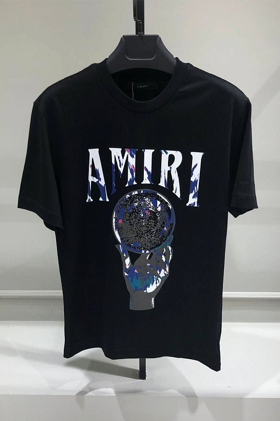 Чёрная футболка Amiri Crystal Ball
