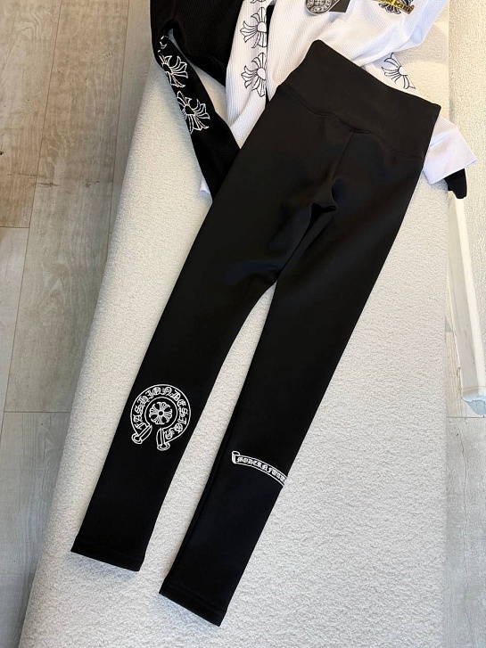 Женские утеплённые леггинсы Chrome Hearts premium