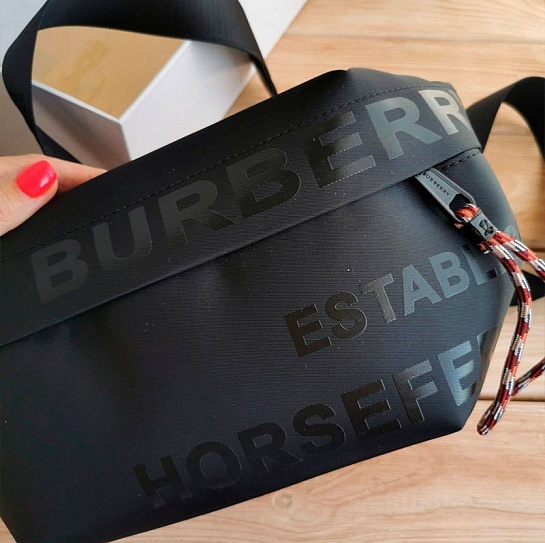 Текстильная сумка на пояс Burberry Sonny Bum Horseferry Print 28x14 см