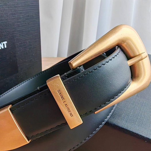Кожаный ремень Yves Saint Laurent (длина 80 / 85 см)   