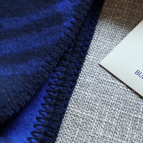 Шарф Burberry Check premium 182x30 см - Navy