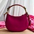 Кожаная сумка Half Moon 24x18 см - Pink