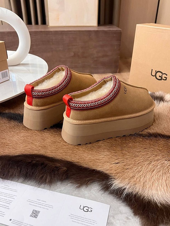 Женские замшевые ботинки UGG Tazz Platform - Chestnut