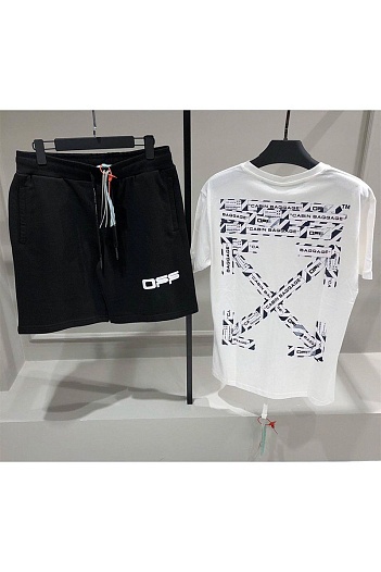 Белая оверсайз футболка Off-White "Cabin Baggage"   