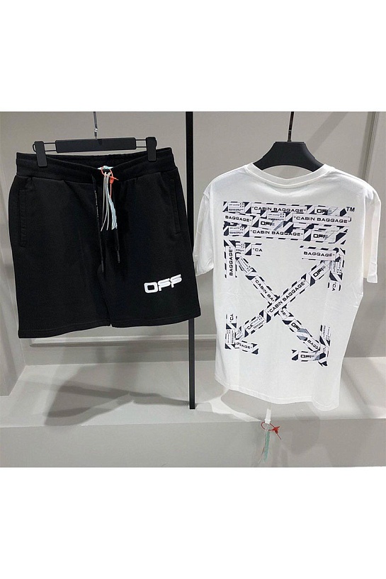 Белая оверсайз футболка Off-White "Cabin Baggage"