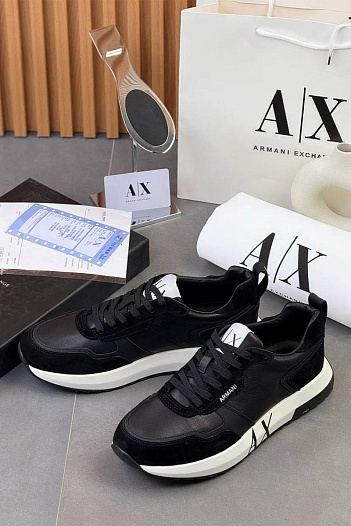 Мужские комбинированные кроссовки Armani Exchange   