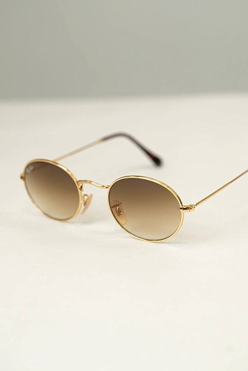 Солнцезащитные очки Ray-Ban Oval Metal - Brown   