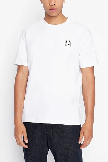 Белая футболка Armani Exchange Milano New York   
