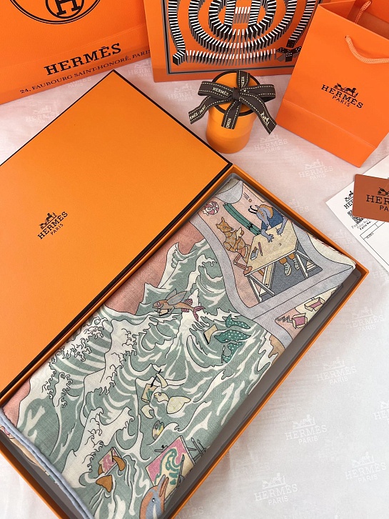 Платок Hermes Academia Hippica premium 140x140 см