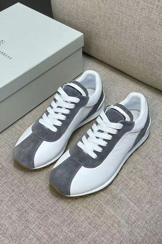 Женские комбинированные кроссовки Brunello Cucinelli low-top premium