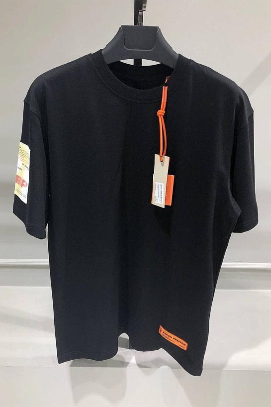 Чёрная оверсайз футболка Heron Preston