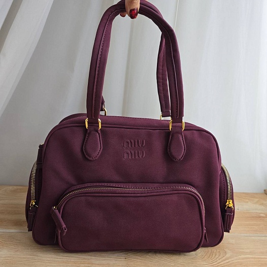 Замшевая сумка MIU MIU 30x19 см - Burgundy   