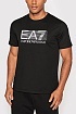 Футболка чёрного цвета Emporio Armani 7 logo-print