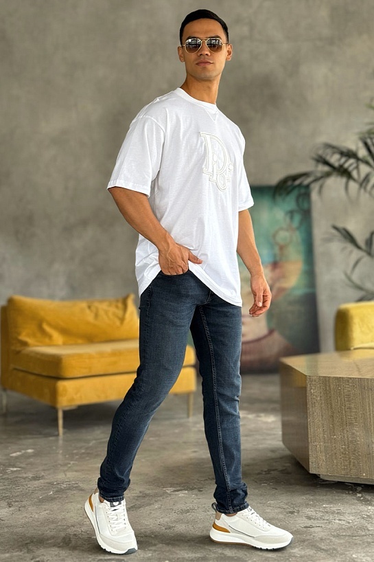 Мужская белая футболка Dior