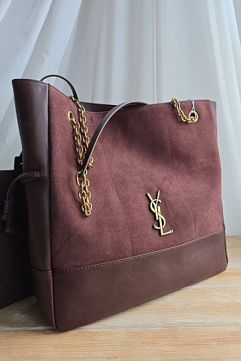 Замшевая сумка Yves Saint Laurent 38x34 см   