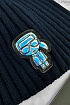 Мужская шапка тёмно-синего цвета Karl Lagerfeld logo-patch