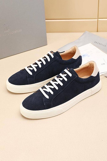 Мужские замшевые кроссовки Brunello Cucinelli   