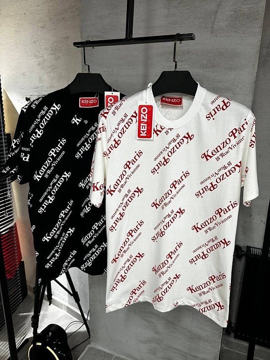 Белая футболка Kenzo x Verdy all-over logo