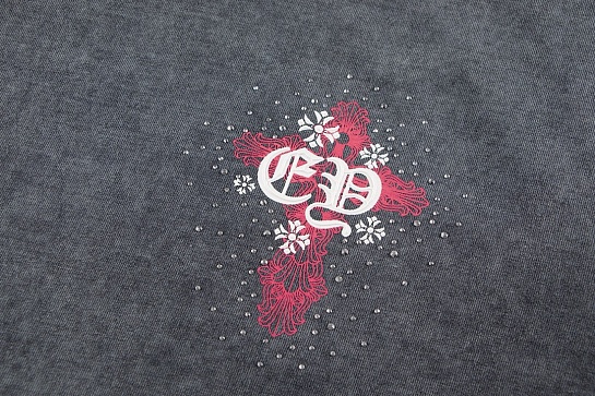 Серая оверсайз футболка Gothic logo