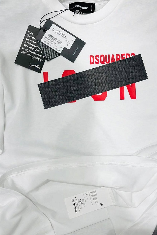 Мужская футболка Dsquared2 Tape Detail - White