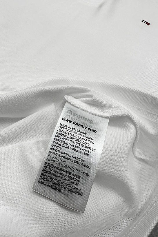 Мужское белое поло Tommy Hilfiger