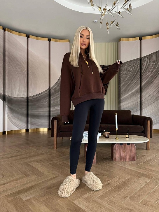 Женский свитшот Schiaparelli Premium zip neck - Brown